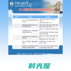 中国石油大学（华东）2014年国家级教学成果奖申报网站